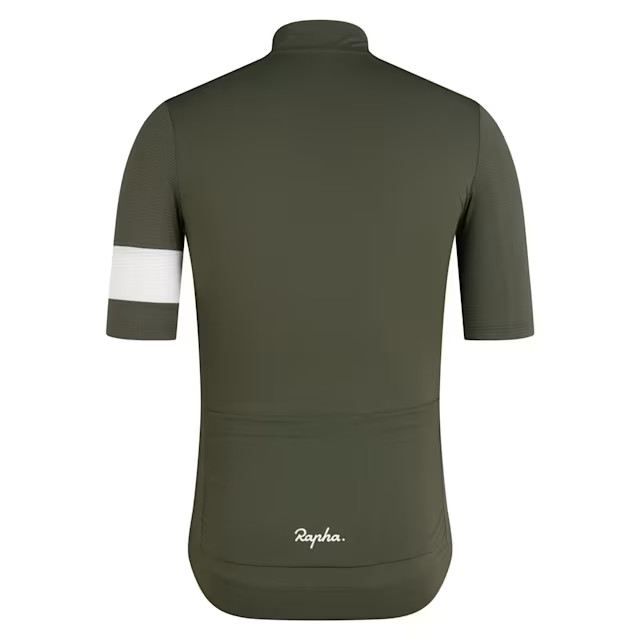 Rapha – Men’s Core Lightweight Jersey – Dark Green/White – Medium