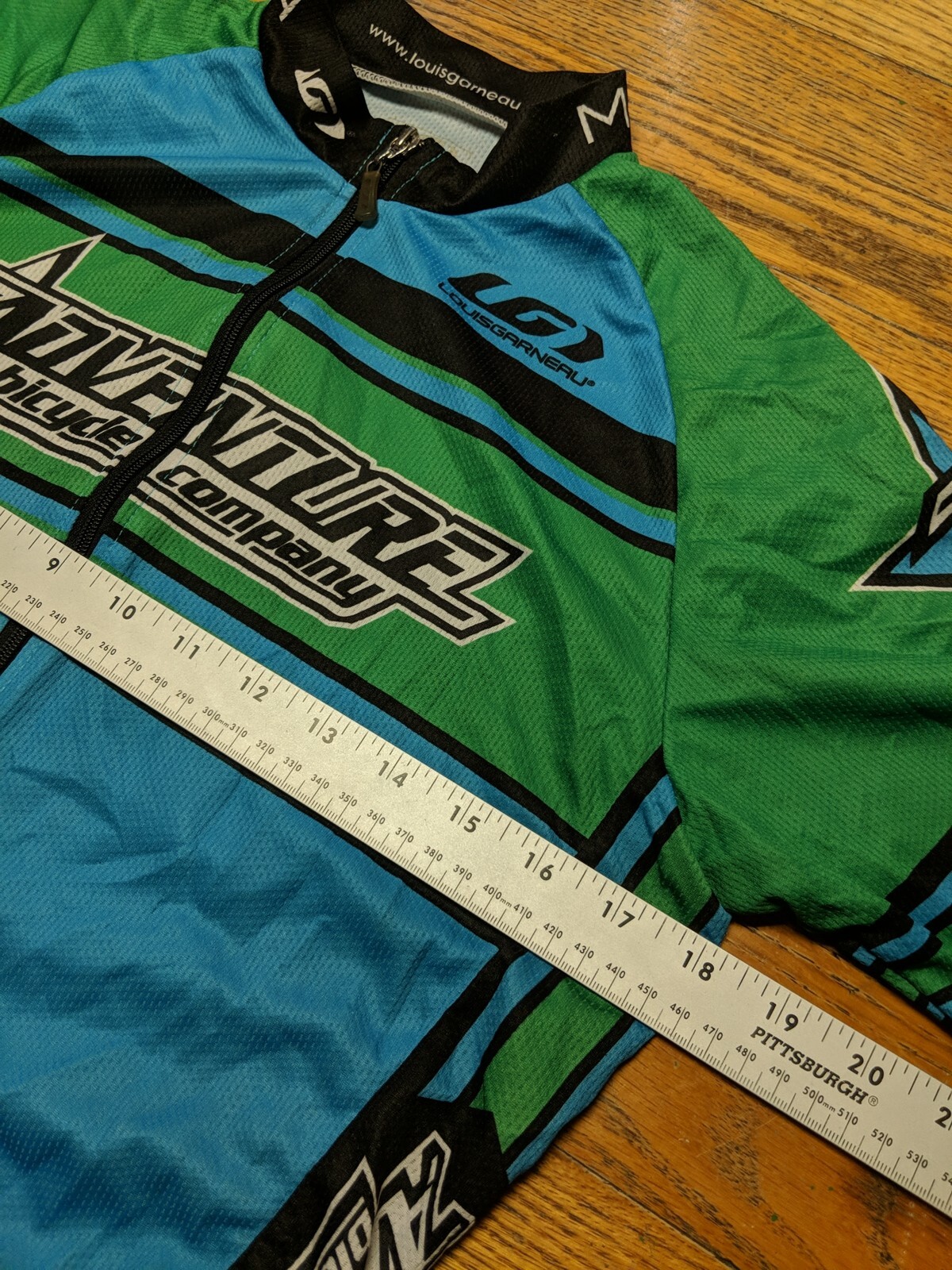 Adventure Bicycle Company Cycling Jersey Full Zip Short Sleeve Colorblock M/L