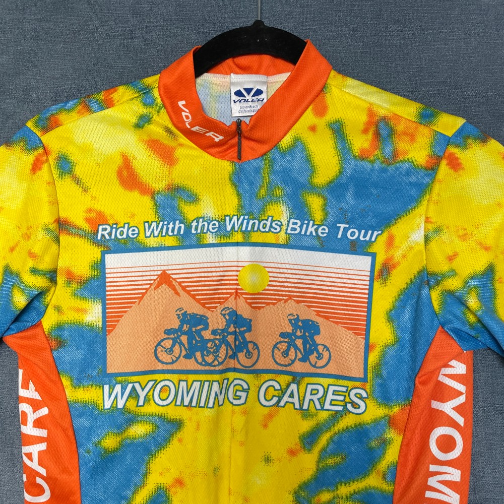 Voler Club Set-In Wyoming Cares Cycling Jersey Mens Small Multicolor Full Zip