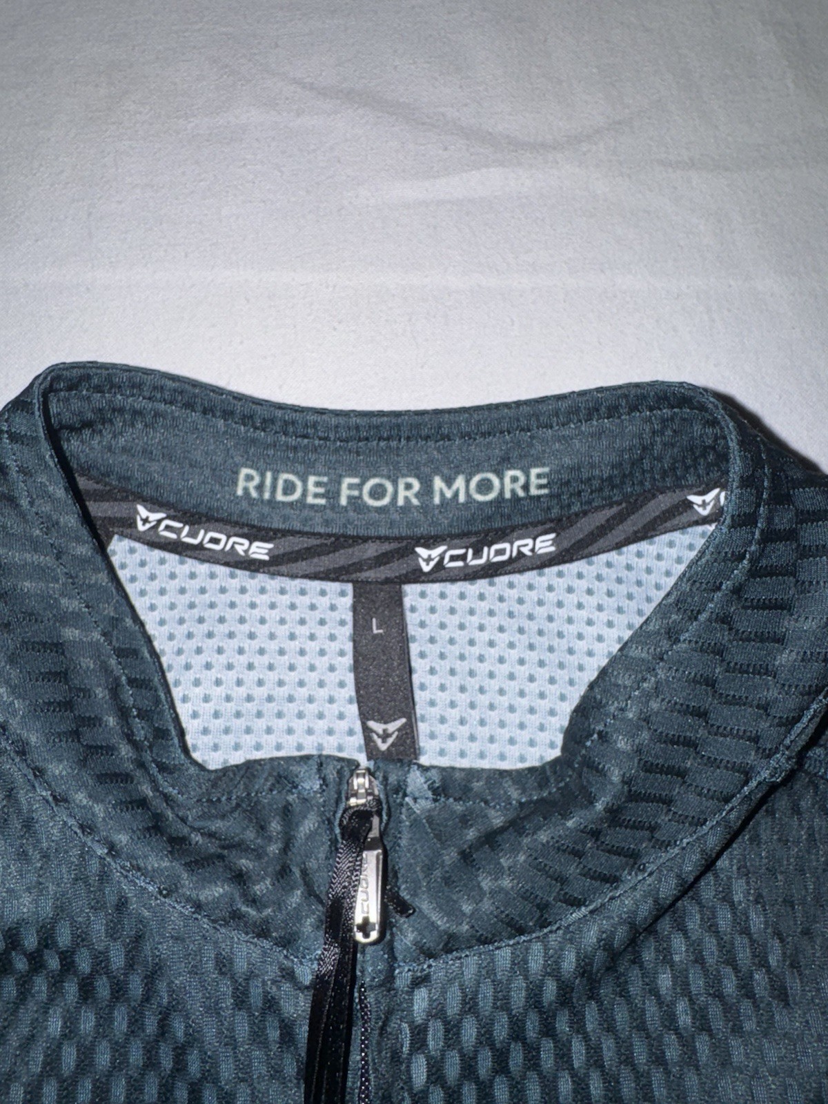 Cuore Hammerhead Ride For More Men’s S/S Full Zip Cycling Jersey L Green NWT!