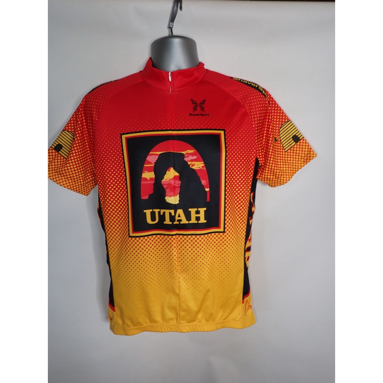 ShaverSport Men’s Utah Arches National Park Cycling Jersey Large half zip