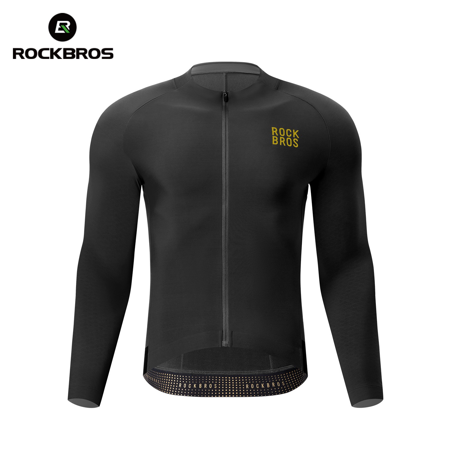 ROCKBROS Cycling Jersey Men’s Bike Shirt Long Sleeve Cycle Top with Pockets