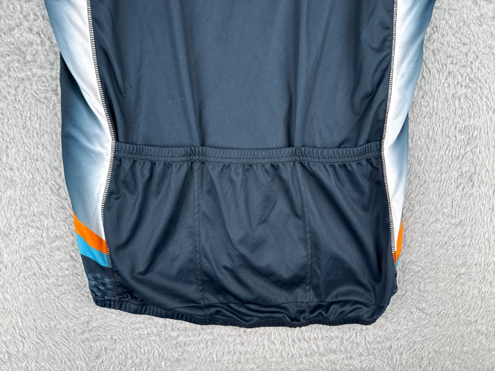 Champsys Cycling Jersey Women Extra Large Blue White Full Zip Challenged Adults