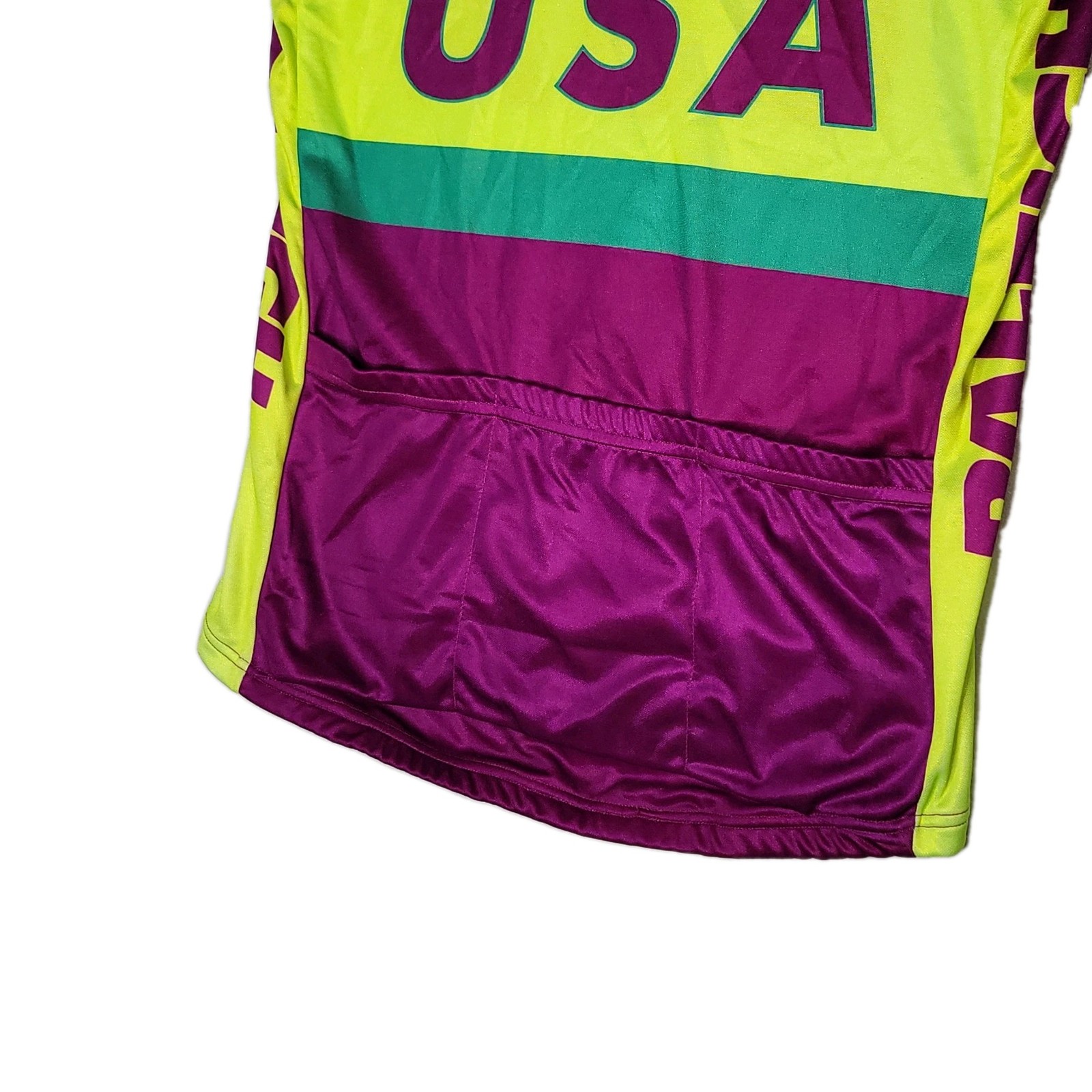 Vintage Baleno Cycling Jersey Women L Purple 90s Retro Bike Shirt 1/4 Zip USA