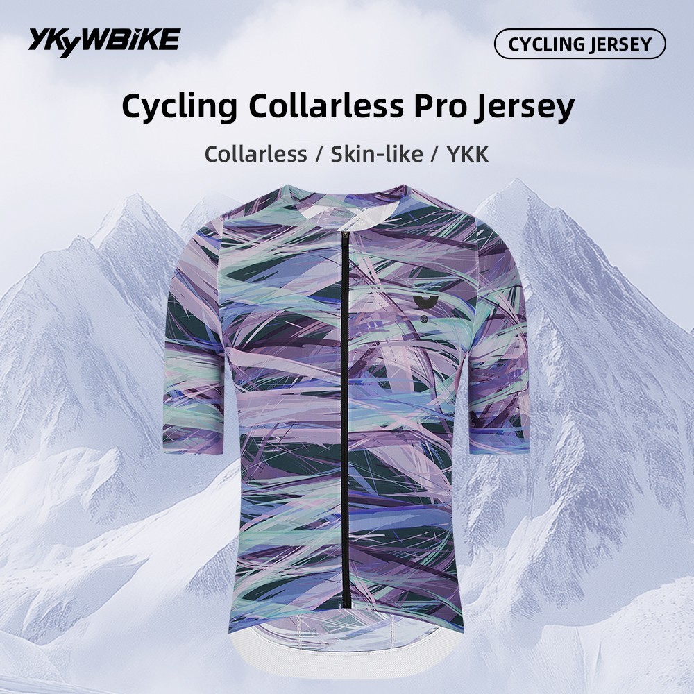YKYW Summer Cycling Jersey Soft Light Breathable MTB Maillot Short Sleeve Shirt