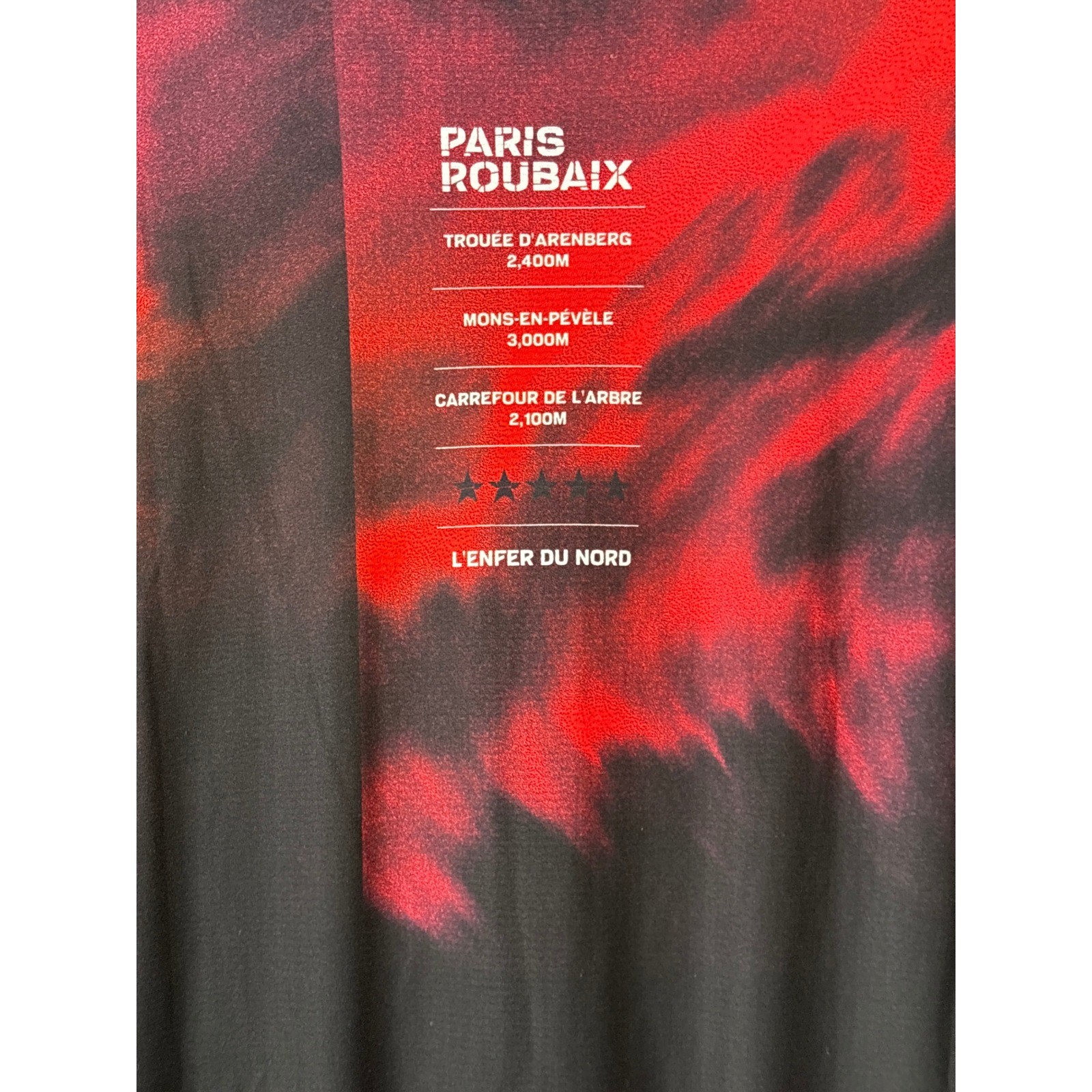 Santini Paris Roubaix L’Enfer du Nord Cycling Jersey Red Black Mens XL Italy