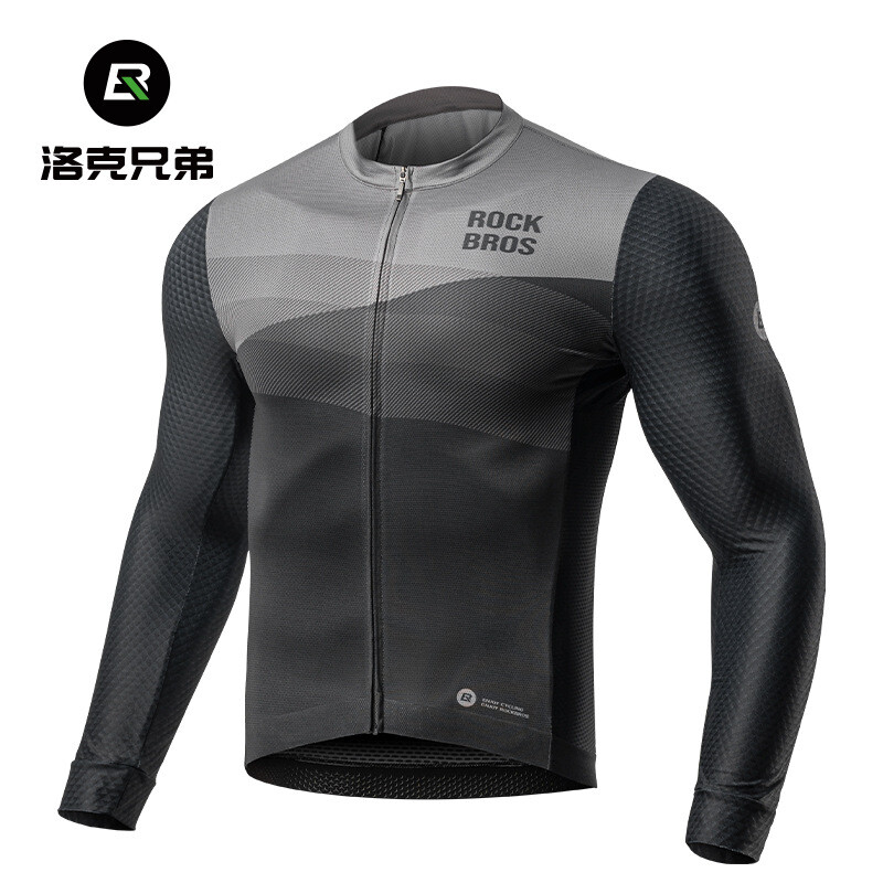 ROCKBROS MTB Road Bike Long Sleeve Jersey Quick Drying Sweat Wicking Sportswear