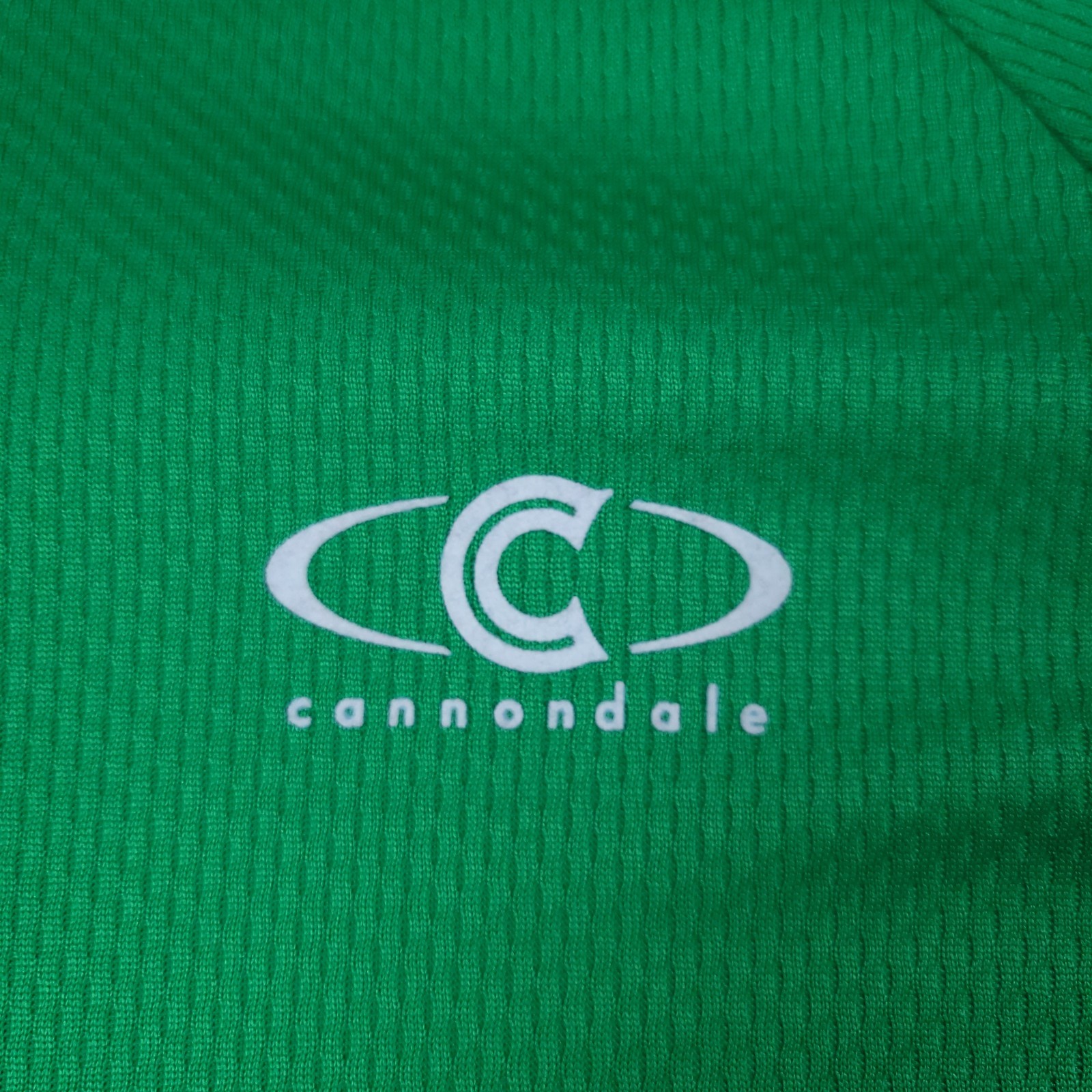 Vintage Cannondale Cycling Jersey Men Large Green Made in USA Jamaica Stretch