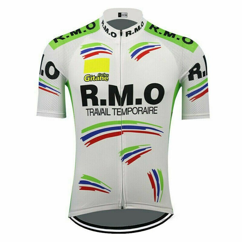 Multi Classic Men Retro Team Cycling Jersey Breathable Racing Shirt Bicycle Tops