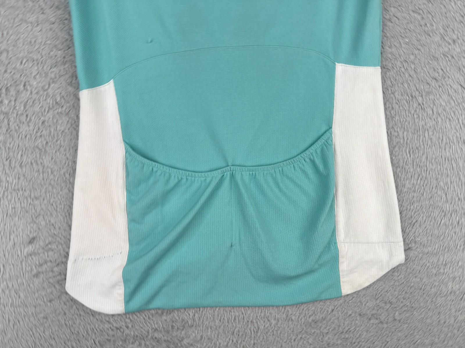 Oakley Cycling Jersey Women Small Teal White Tank Sleeveless Rear Pockets Poly