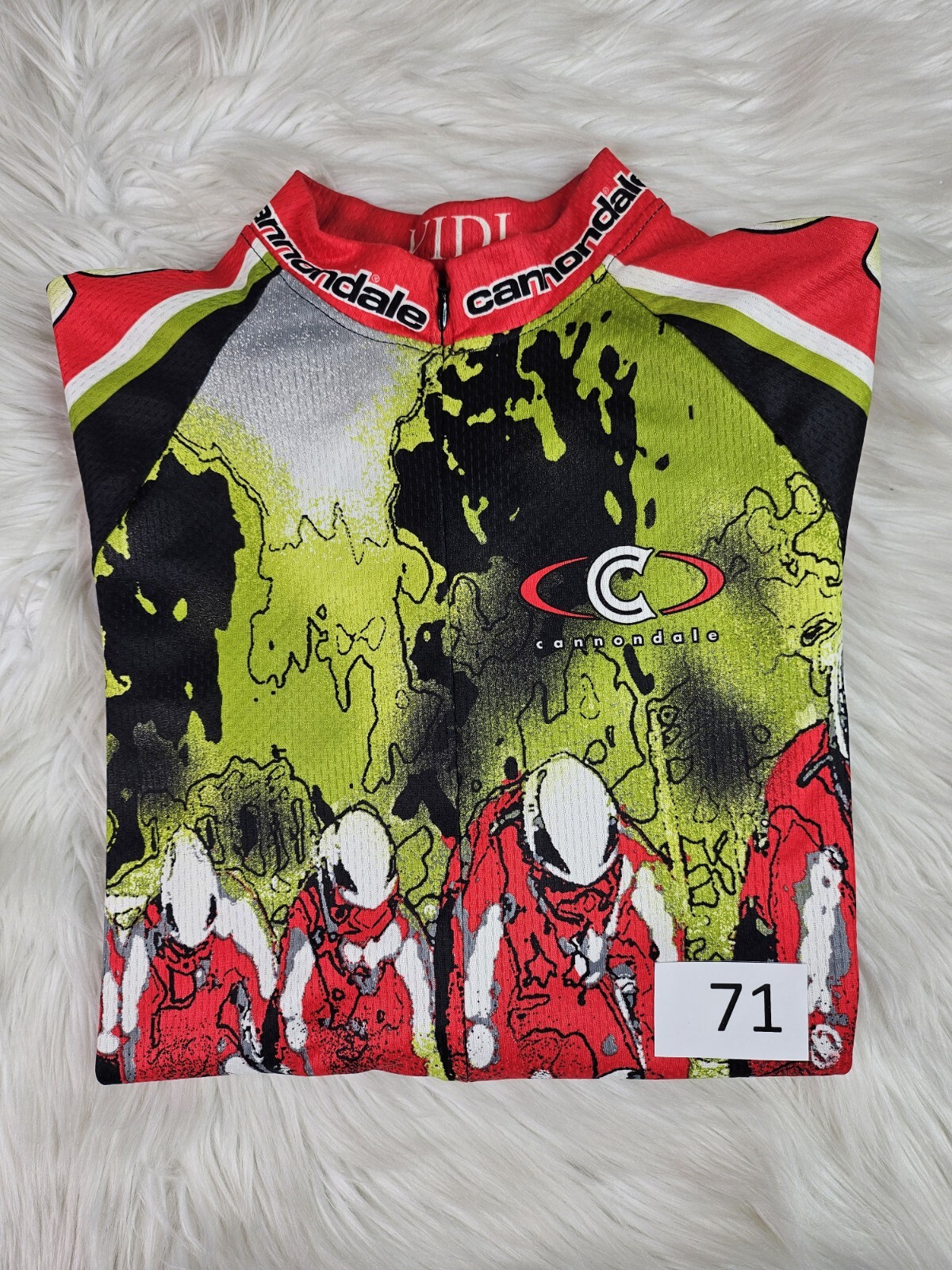 Vintage Cannondale Team Cycle 3/4 Zip Cycling Jersey SZ(L) USA MADE