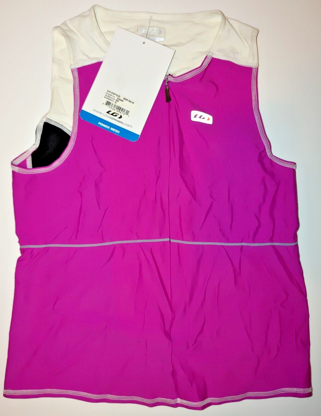 Louis Garneau Endurexx Comp Sleeveless Cycling Bike Jersey Pink Black White XL