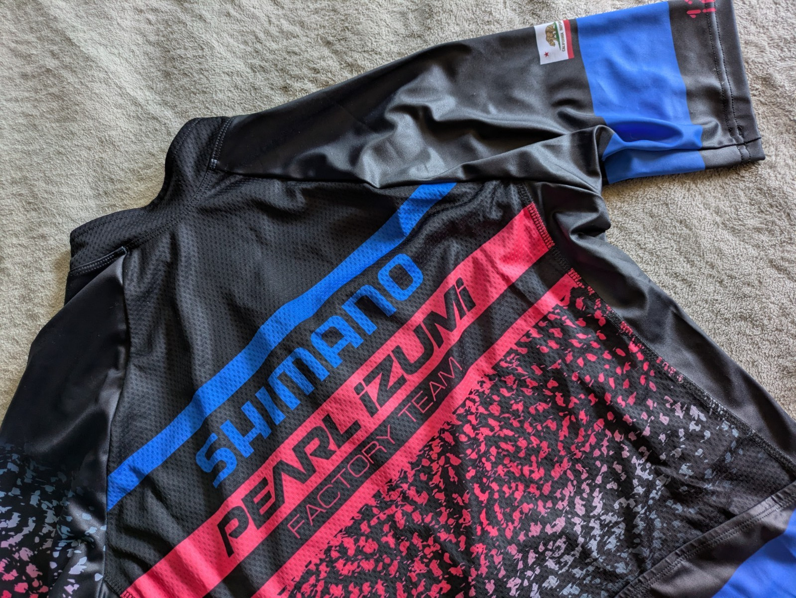 PEARL IZUMI Custom Elite Cycling Jersey Mens XL Race Cut Blue Black Shimano