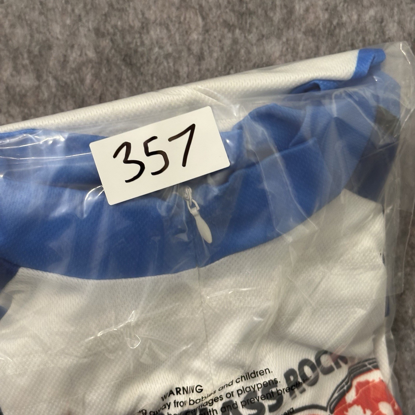 Peak 1 KBCO 97.3 FM Cycling Jersey Blue White Short Sleeve Unisex XL
