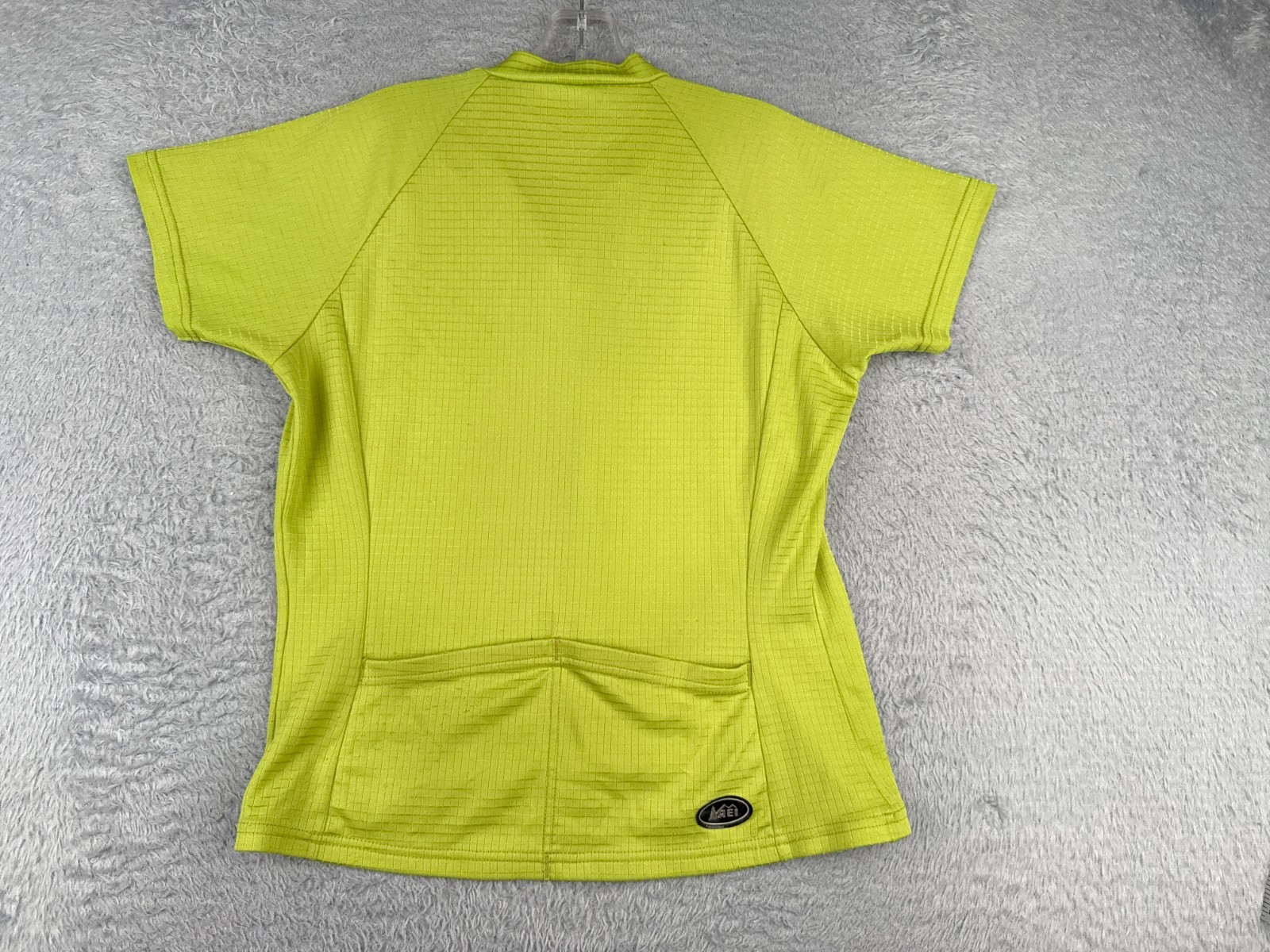VINTAGE REI Cycling Jersey Womens Large Green 1/2 Zip Short Sleeve Polyester