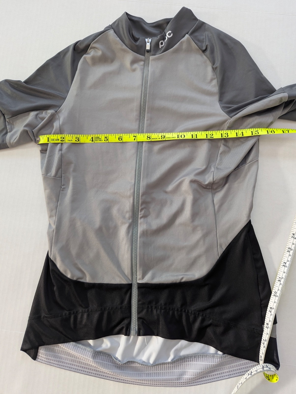 POC Cycling Jersey Women’s Size Medium Full Zipper Front Gray Black Accent