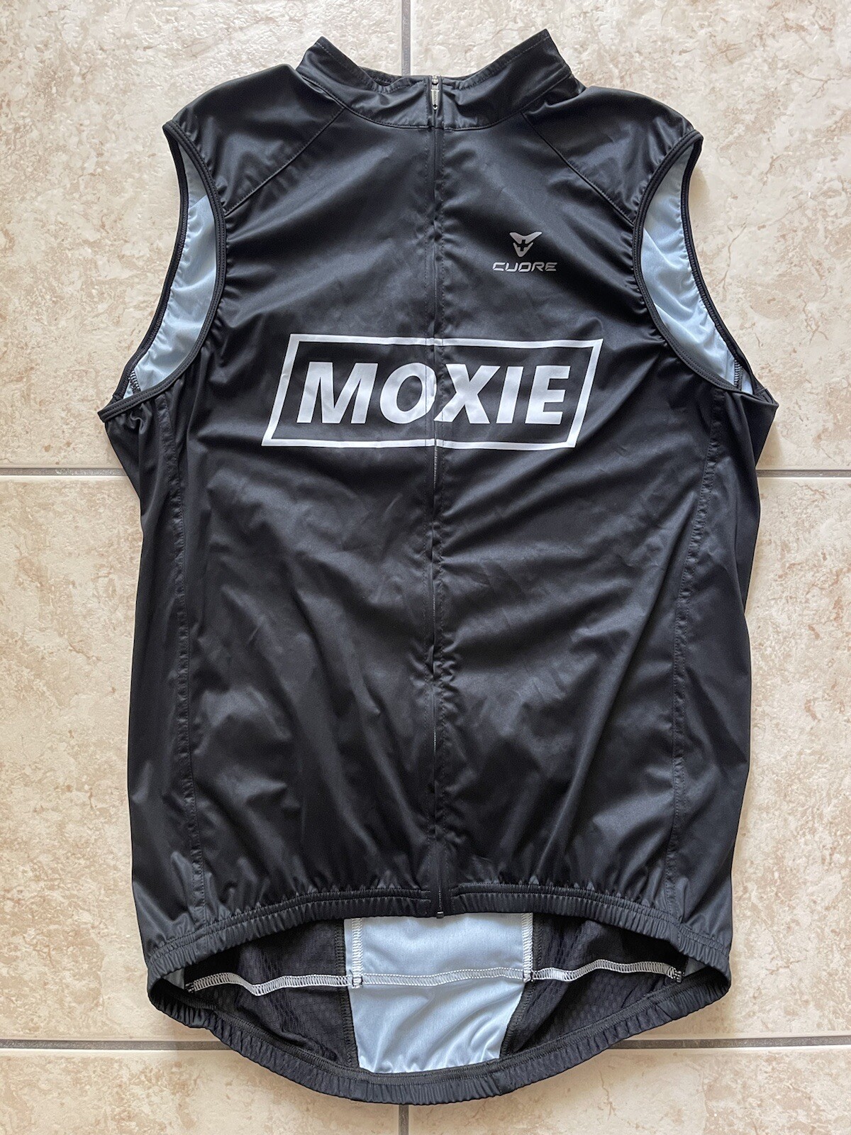Cuore Men’s Sleeveless Moxie Racing Cycling Vest Black Large Training Bike Top
