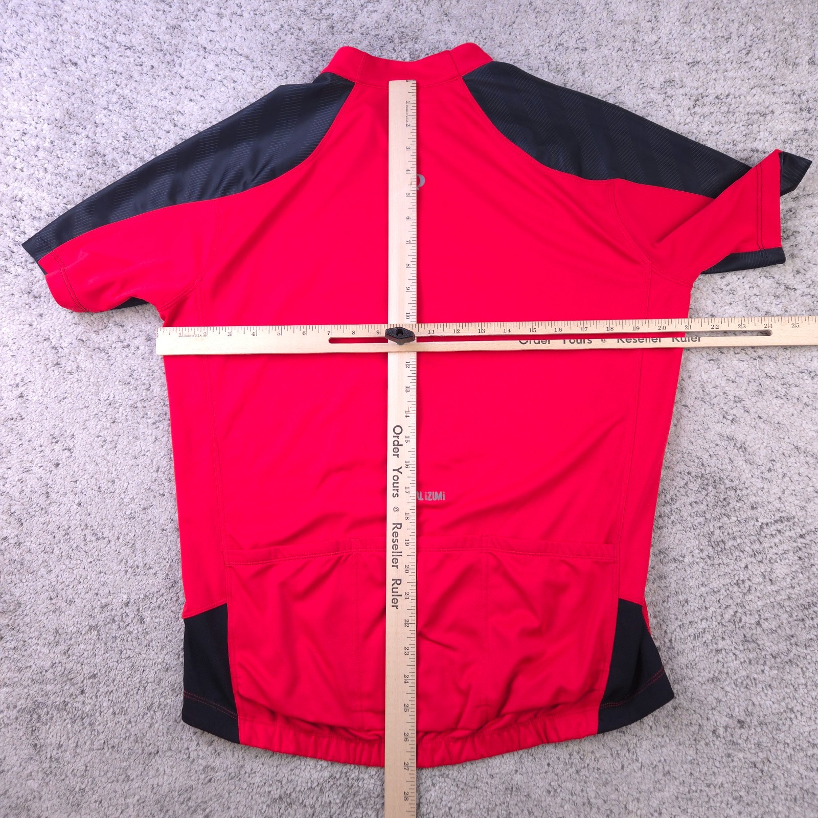 Pearl Izumi Select Cycling Jersey Mens Large Full Zip Short Sleeve Red Black GUC