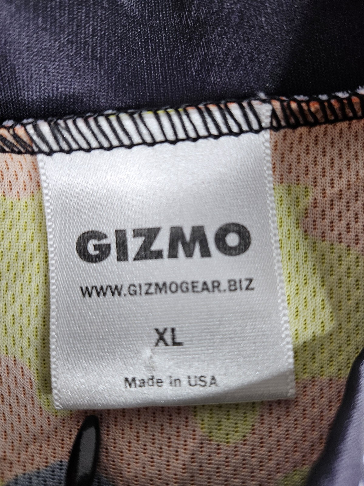 Gizmo Cycling Jersey Mens XL Chilli Dog Print Pullover 1/2 Zip Polyester NWOT