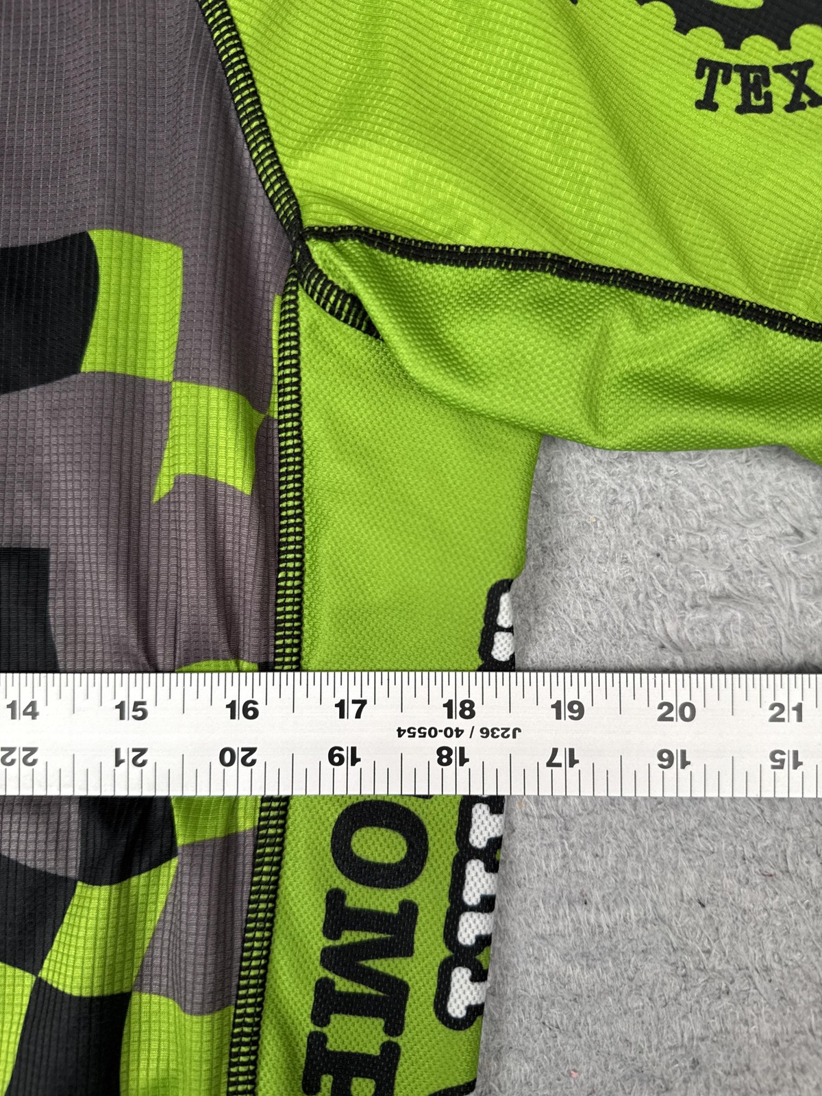 Primal Cycling Jersey Mens Large Green Black Check Graphic 1/4 Zip Pockets Bike