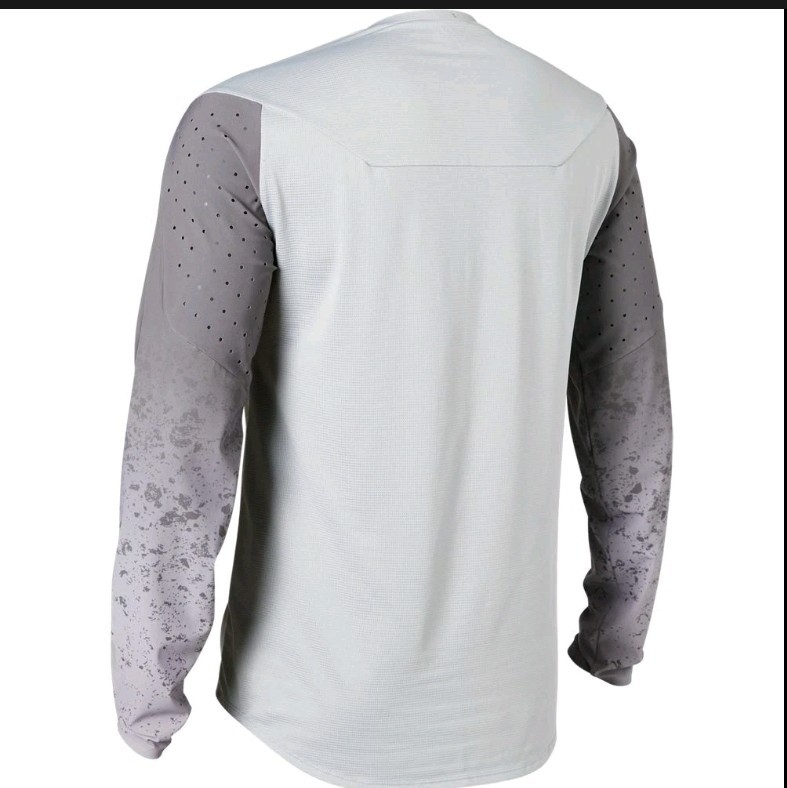 Fox Racing Flexair Lunar Long Sleeve L/S Jersey Light Grey Dirt Bike MTB Small