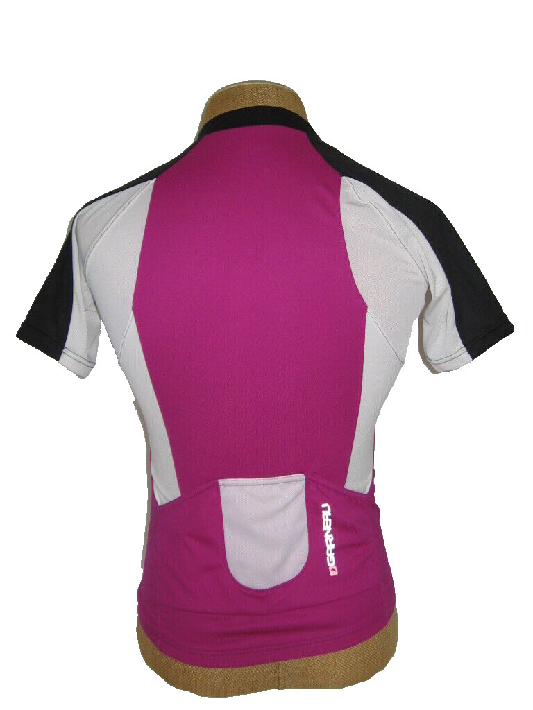 LOUIS GARNEAU CYCLING BICYCLE JERSEY 3/4 Zip WOMEN’S MEDIUM PINK BLACK WHITE