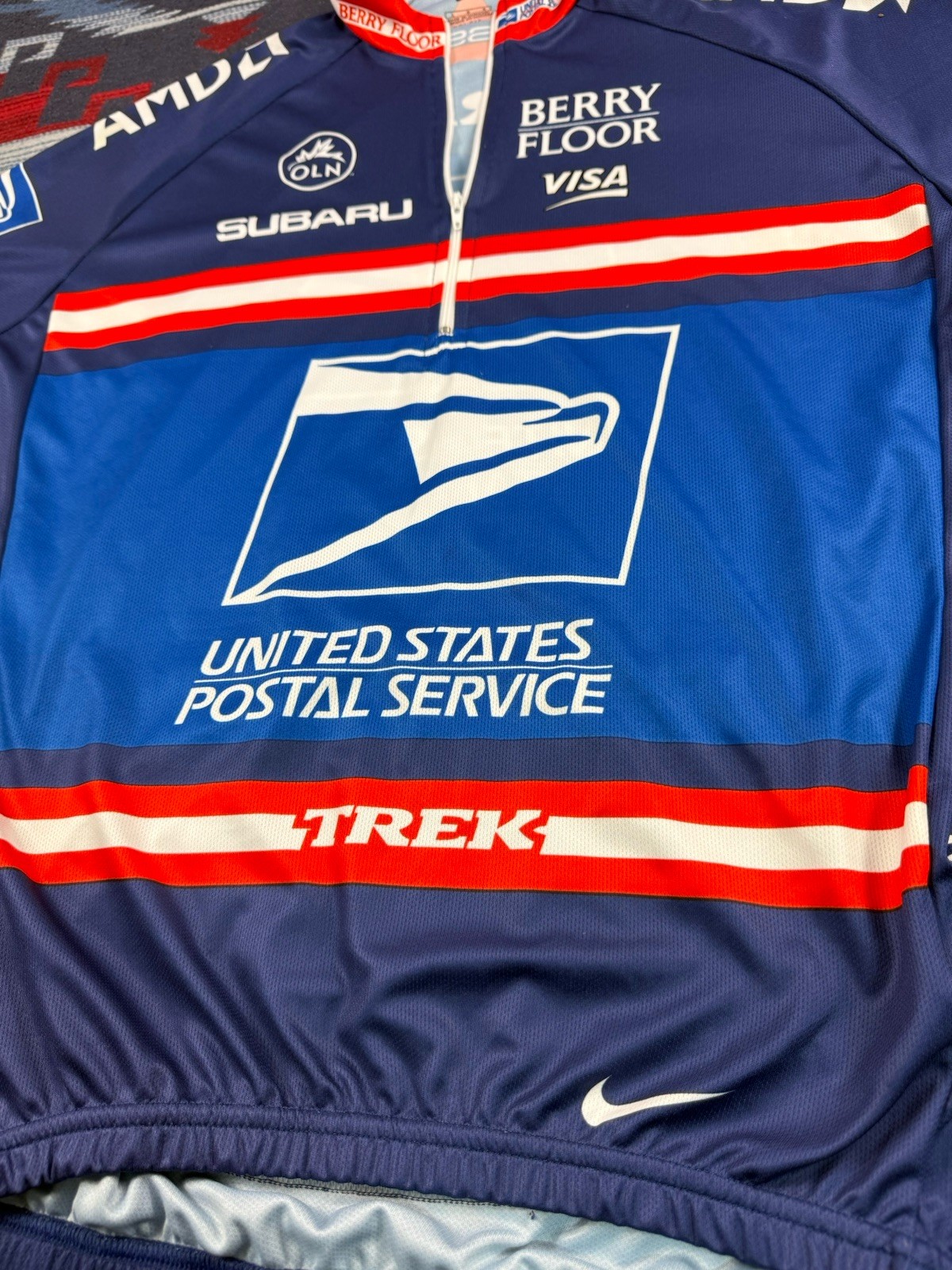 VTG Y2K NWT Nike USPS United States Postal Cycling Team Jersey Lance Armstrong L