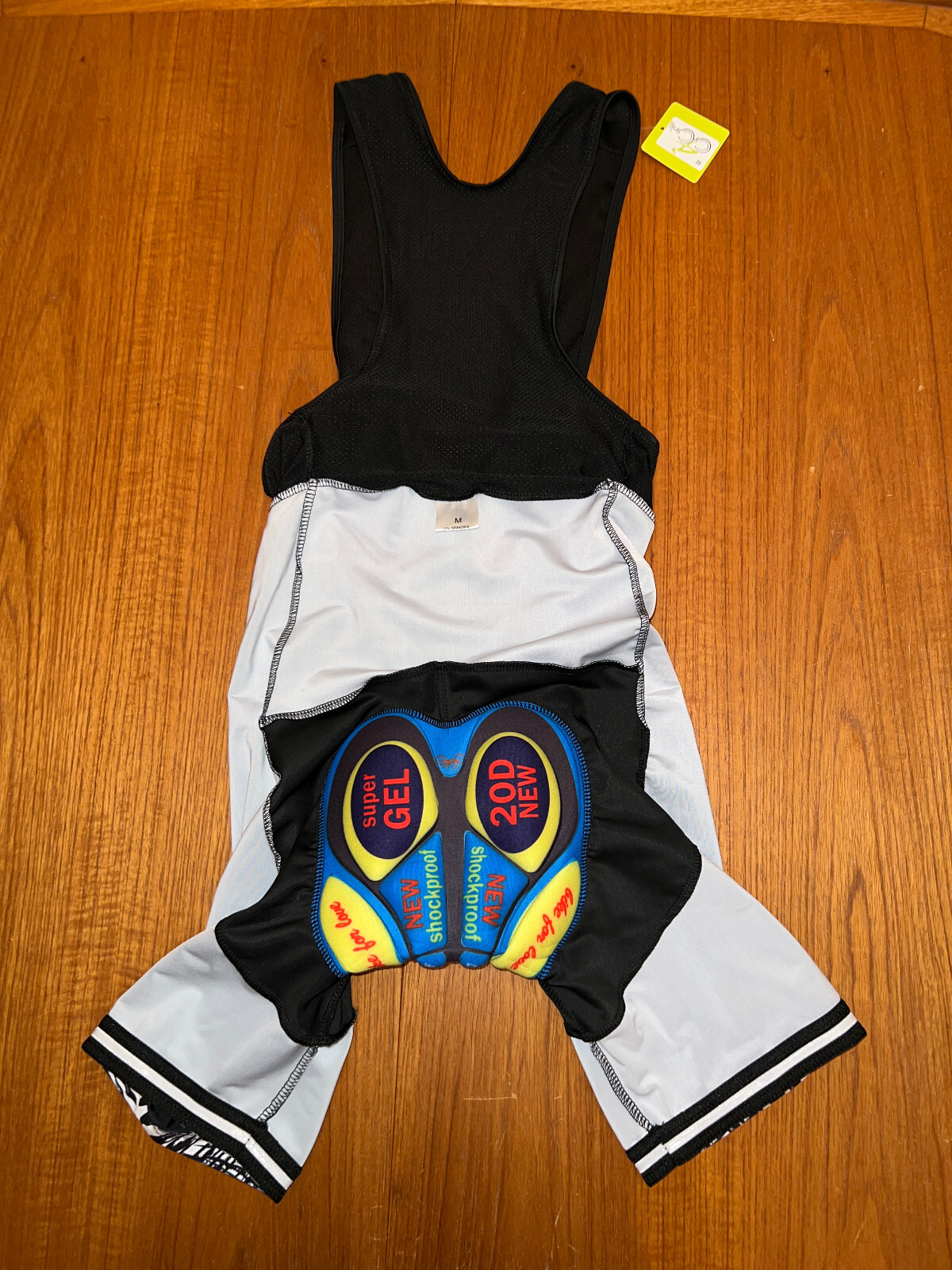 New! CYCLING Brand Men’s Black Sleeveless Gel Padded Bib Shorts Singlet (Med)