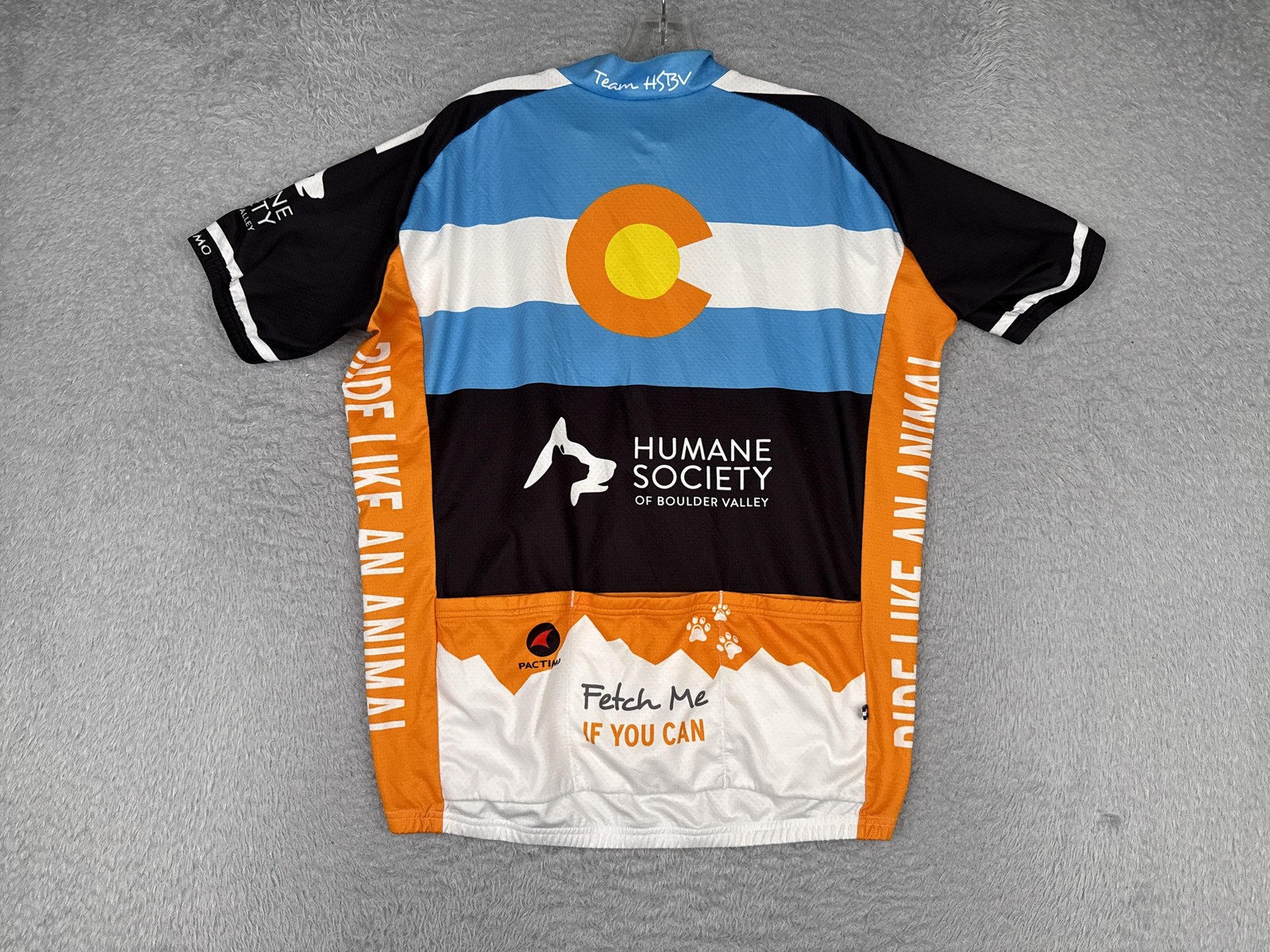 Pactimo Cycling Jersey Mens 2XL XXL Colorado Humane Dog Rescue Full Zip Pockets