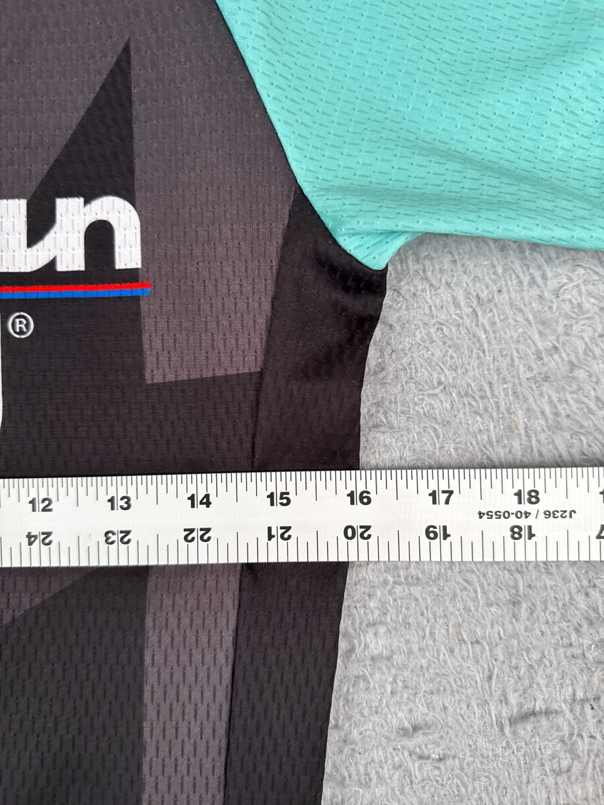 Panache Cycling Jersey Women Large Black Teal American Racing Full Zip Polyester