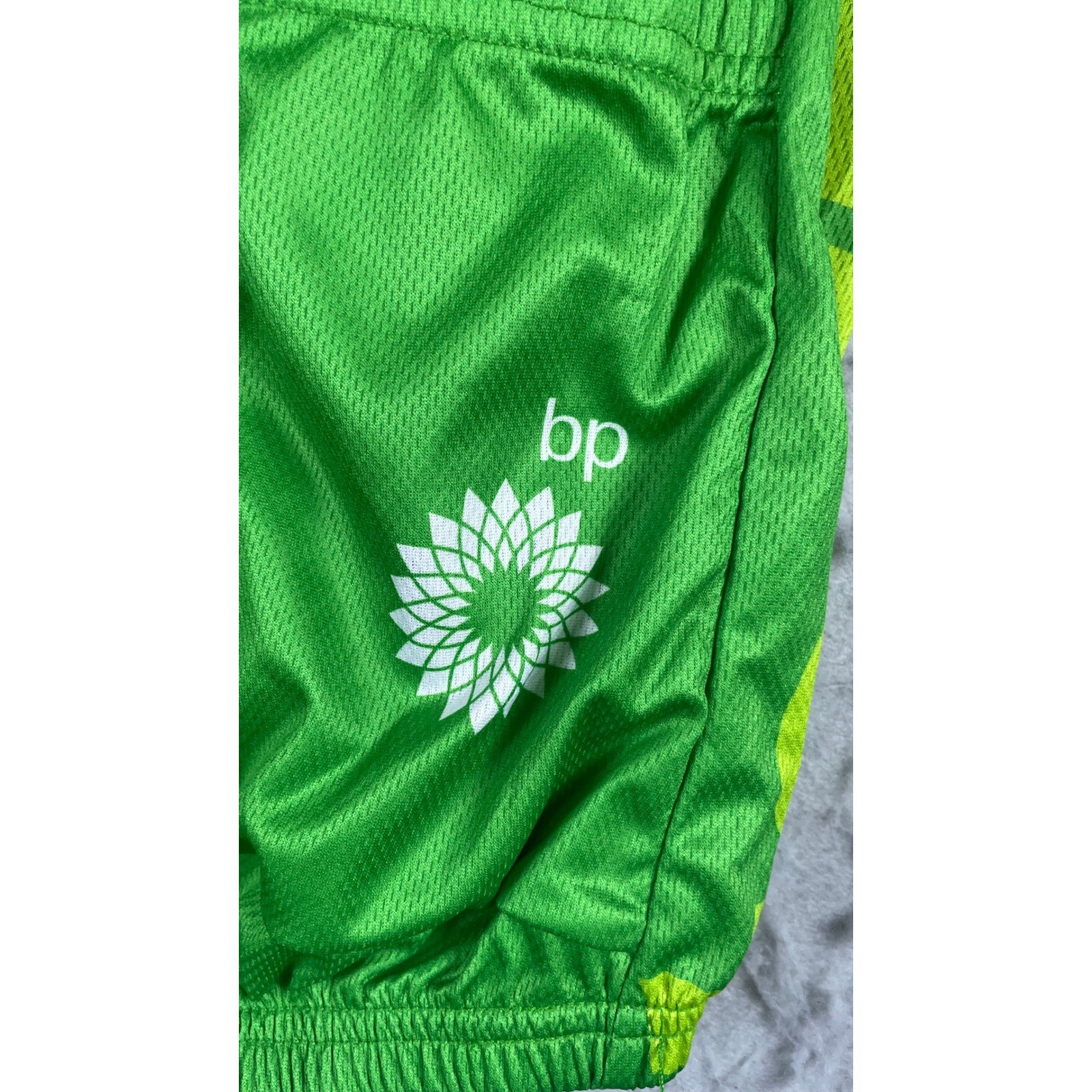 VOmax Cycling Jersey Mens M Green Excellent BP MS150 2013 Houston Austin Ride