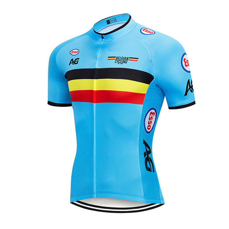 Summer Retro Mens Cycling Jersey Short Sleeve Team Bike Shirts Bicycle Uniform