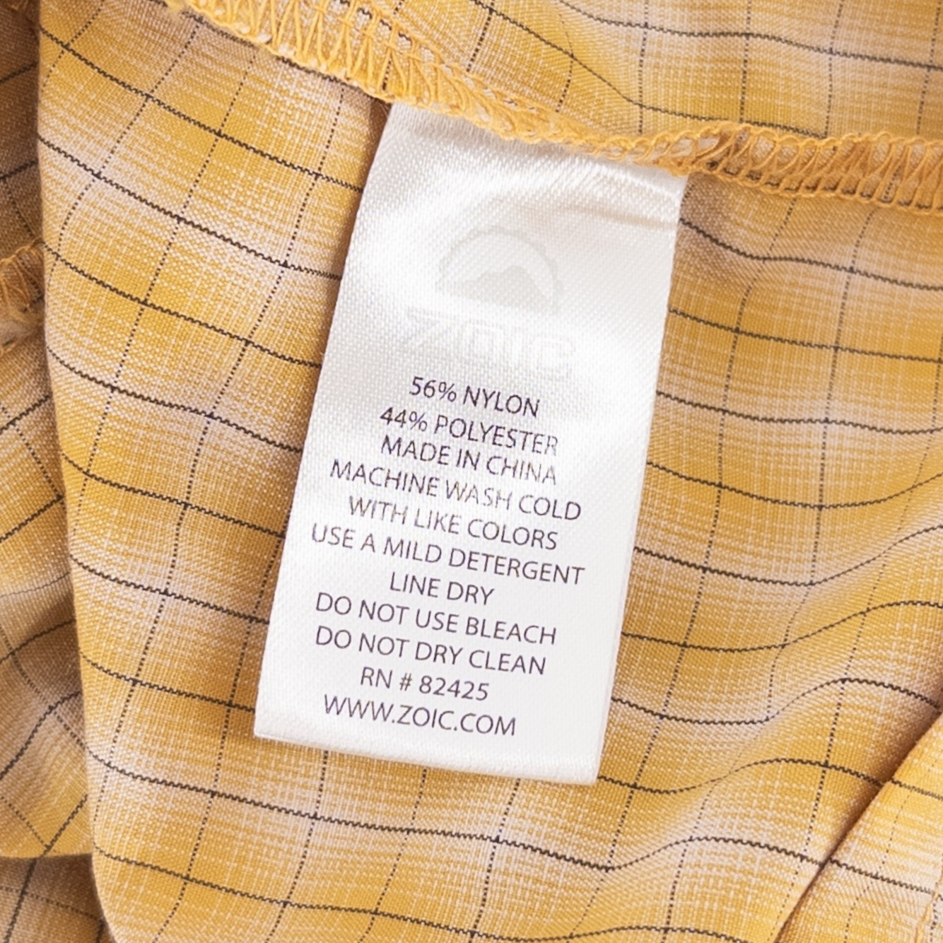 ZOIC Mens Med. Yellow Plaid Short Sleeve Shirt Cycling Snaps Pockets Vented Bike