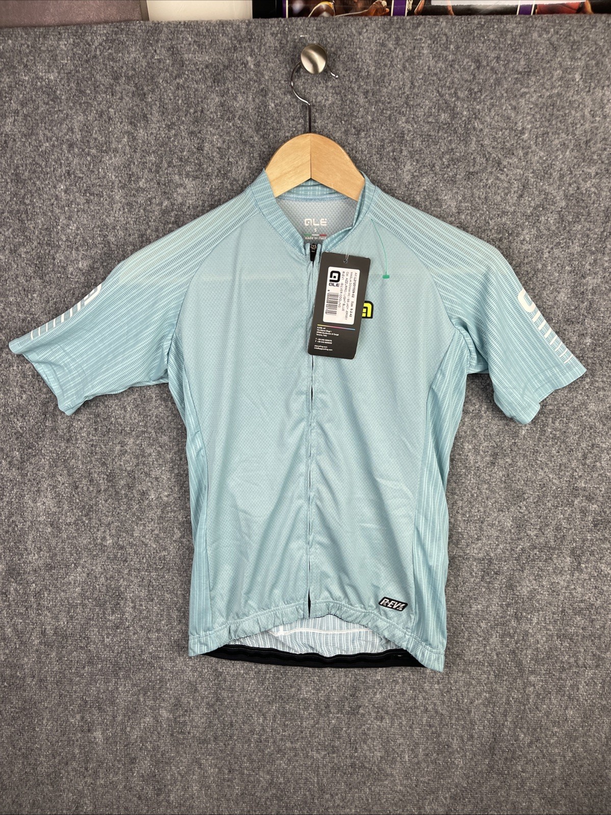 Ale Cycling Shirt Womens Small Blue Short Sleeve R-EV1 Silver Cooling Jersey