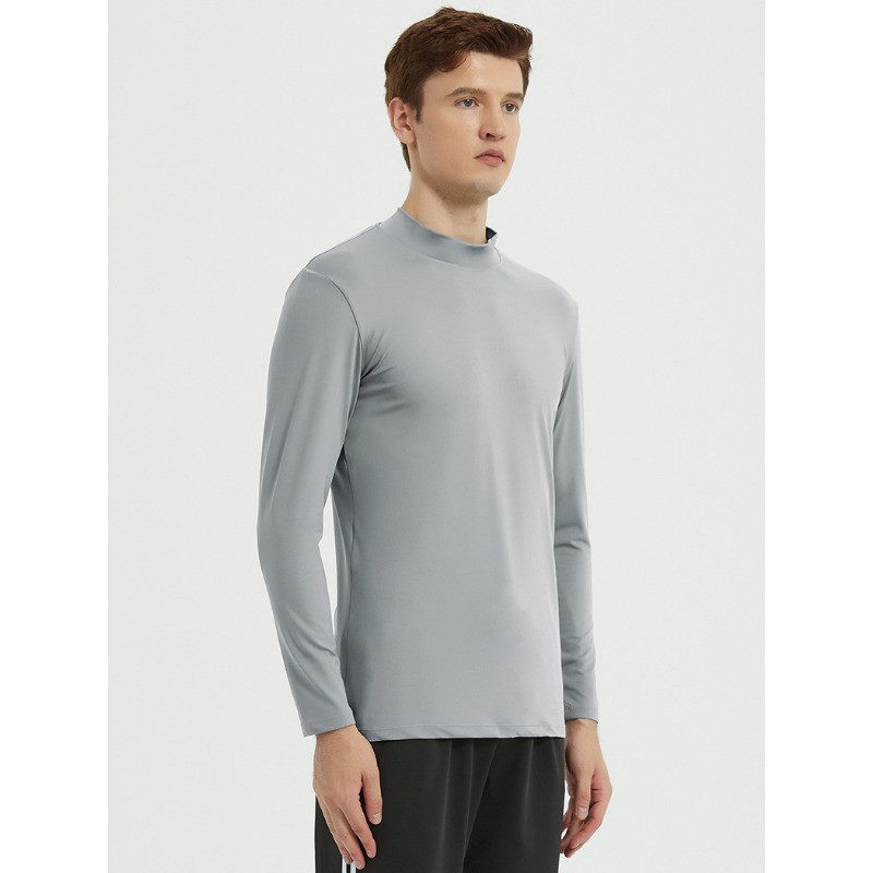 New High Neck Clothing for Men Breathable Quick Drying Highly Elastic T-Shirt