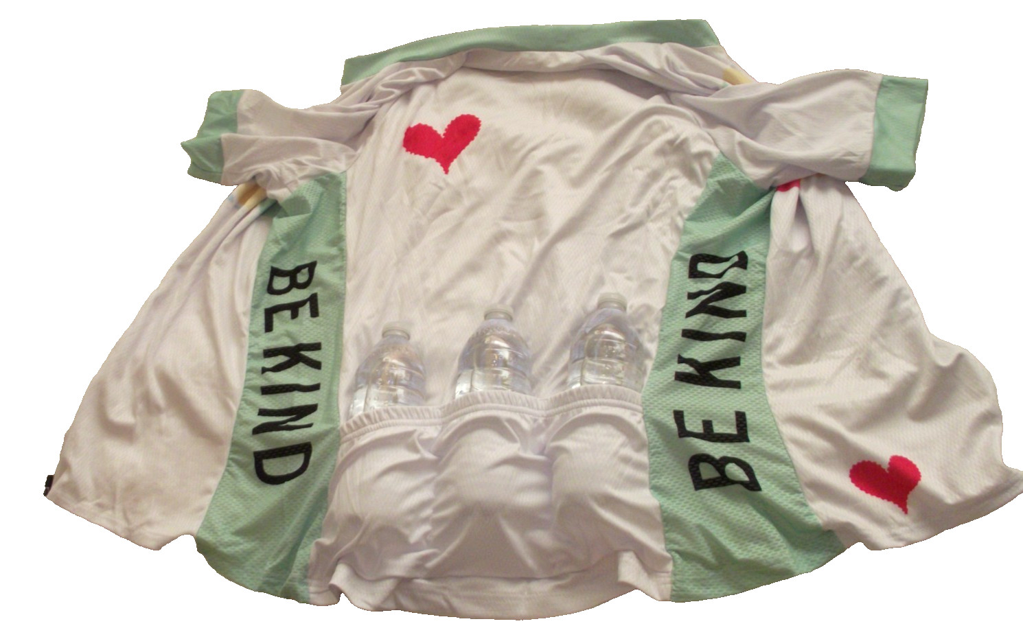 2XL Unbranded Full Zip White/Pale Green Cycling Jersey Cycles Women Al