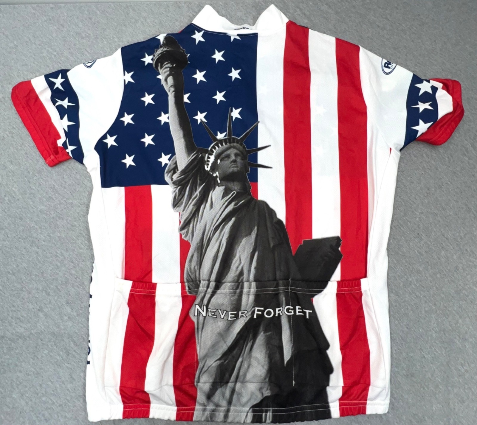 Revi Cycling Jersey XL Statue Of Liberty Patriotic American Flag Never Forget