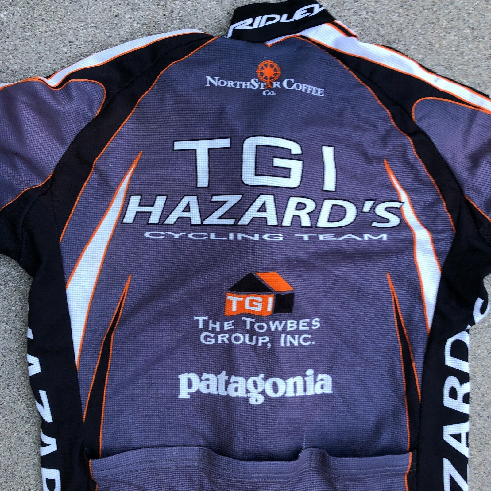 SQUADRA TGI Hazard’s Patagonia Full Zip Cycling Jersey SMALL Men’s Grey Bike