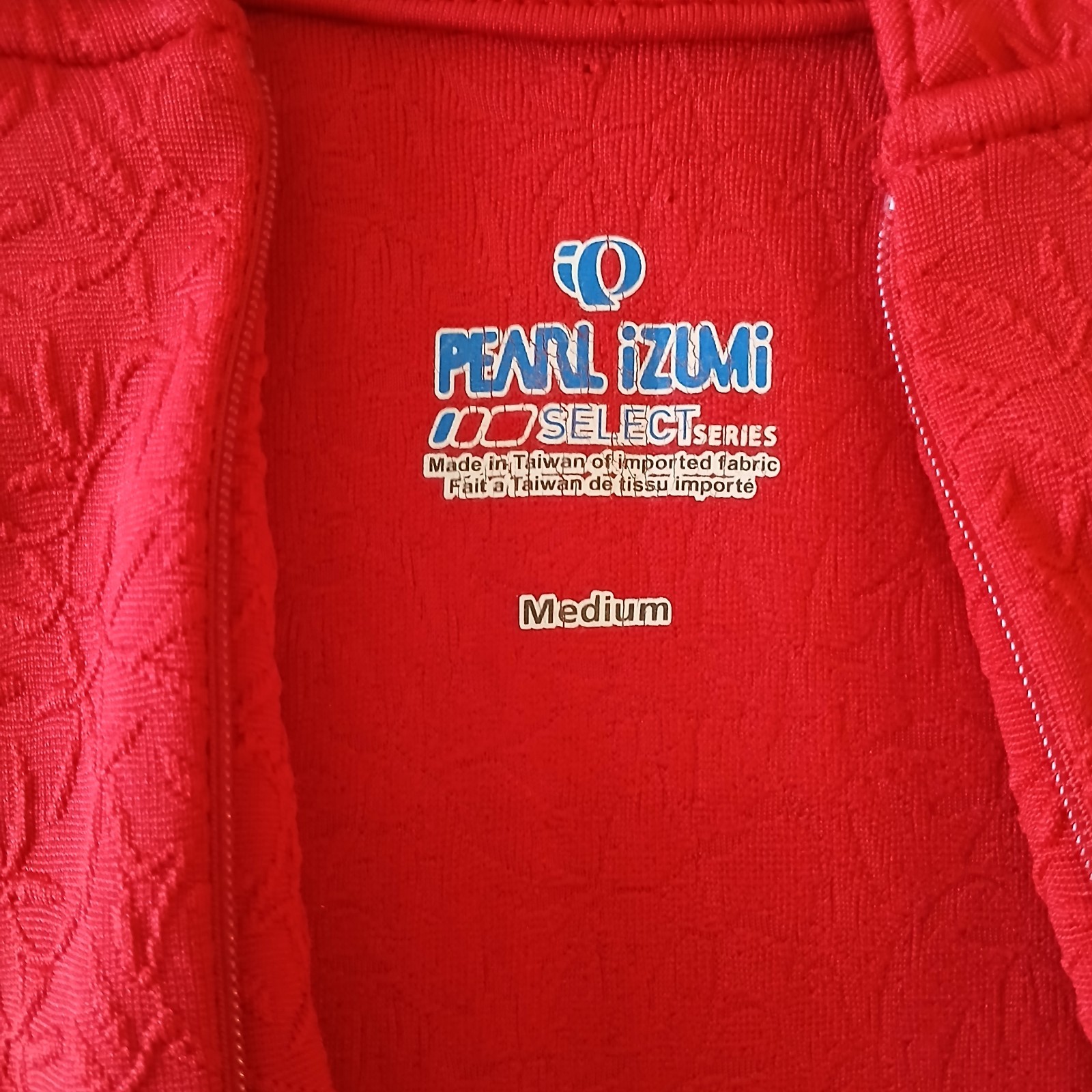 PEARL IZUMI Select Series Half Zip Cycling Jersey Women’s M Red Textured Bike