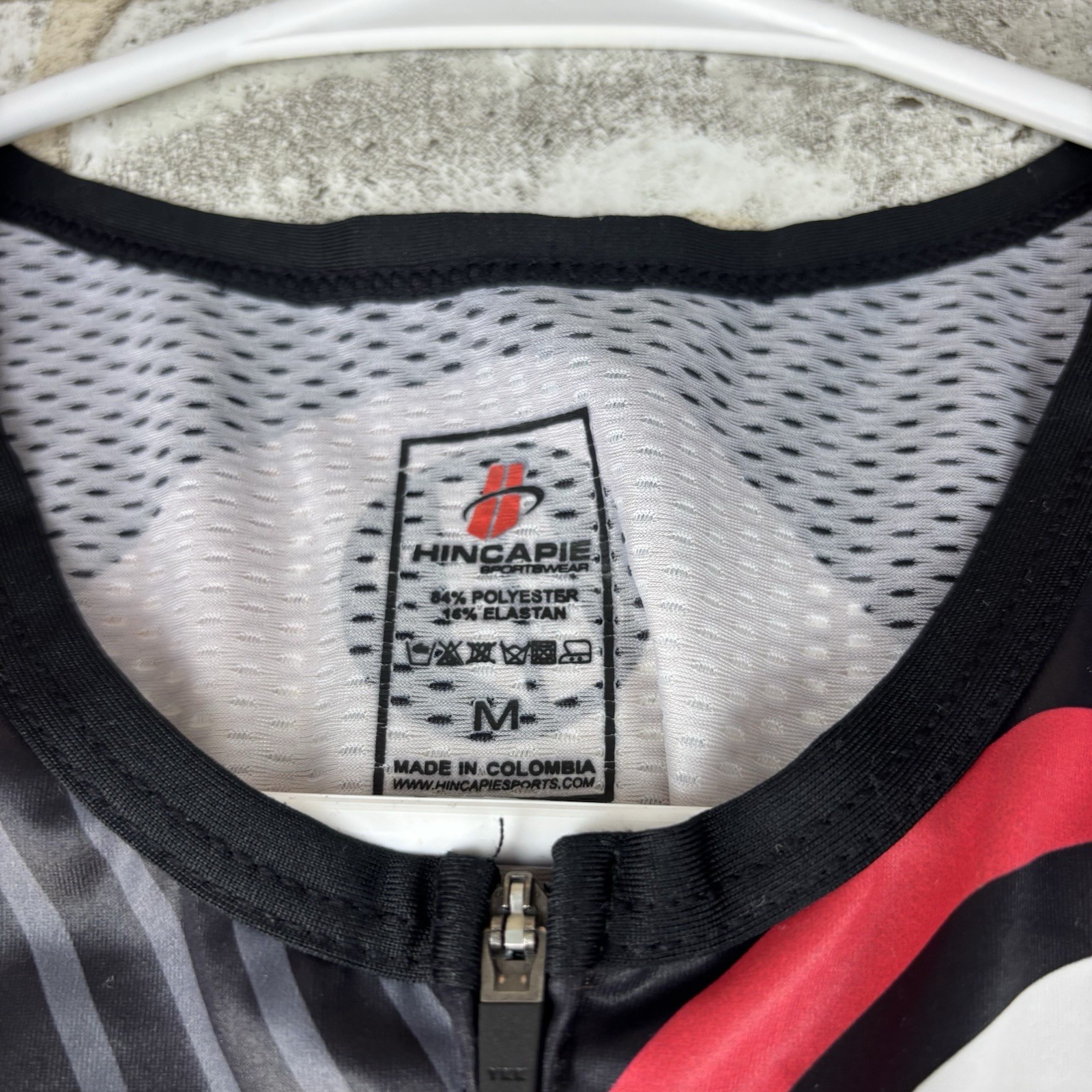 Hincapie Men’s Black And Red Tri Top Size Medium Logo Back Pocket Cycling Hub