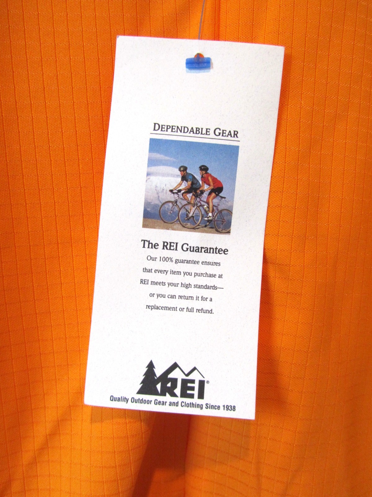Rare Vintage REI Trionfo Men’s Cycling Jersey, Gold/Black (Orange), USA – NWT