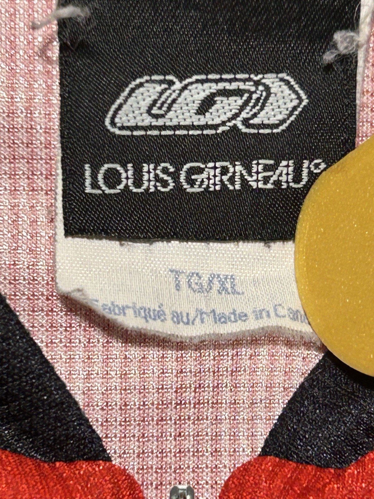 Louis Garneau Champion Cycling Jersey Mens XL Nike Cliff Bar Lemonds Racing