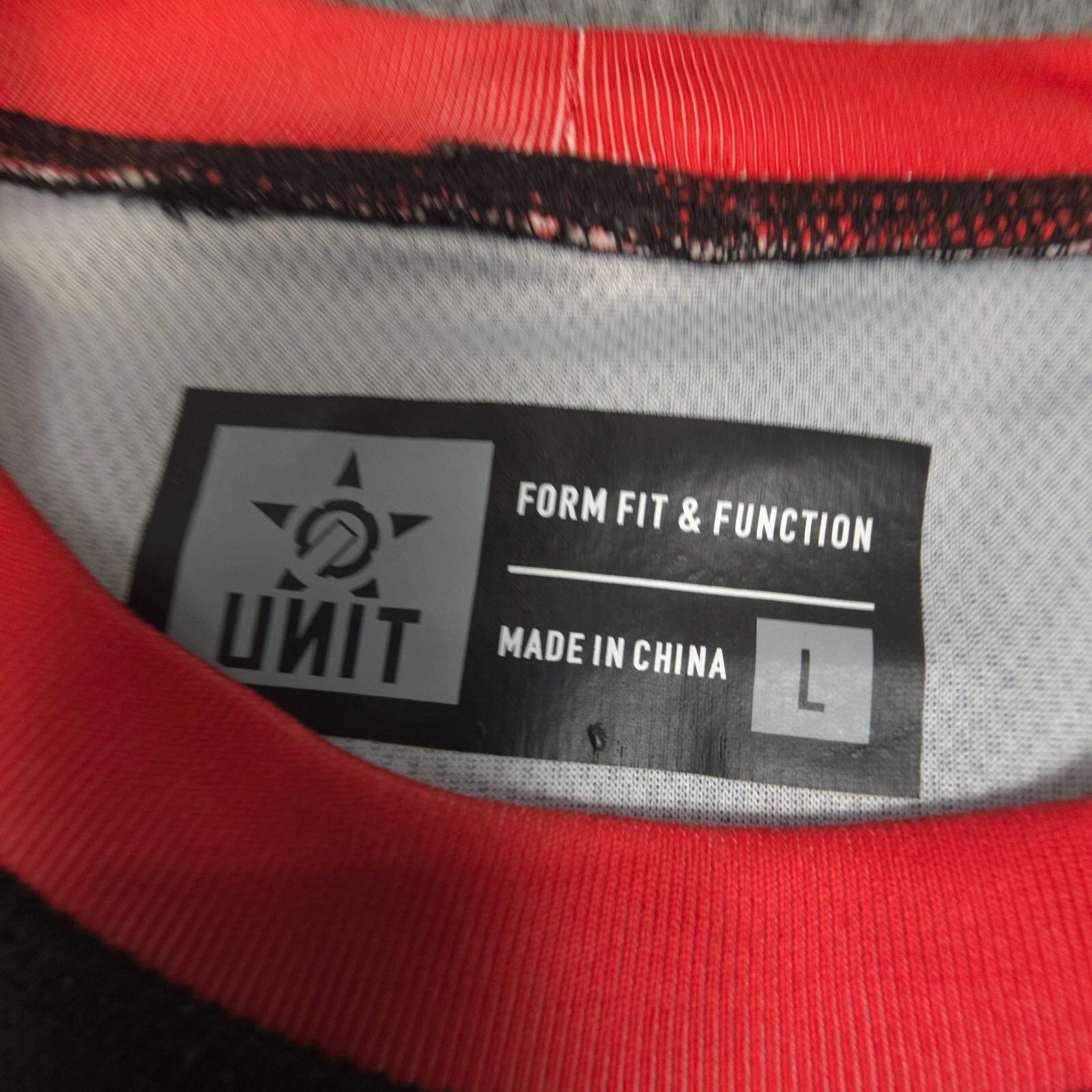 Unit BMX Jersey LARGE Black Lightweight Activewear Spellout Logo Sports Size L