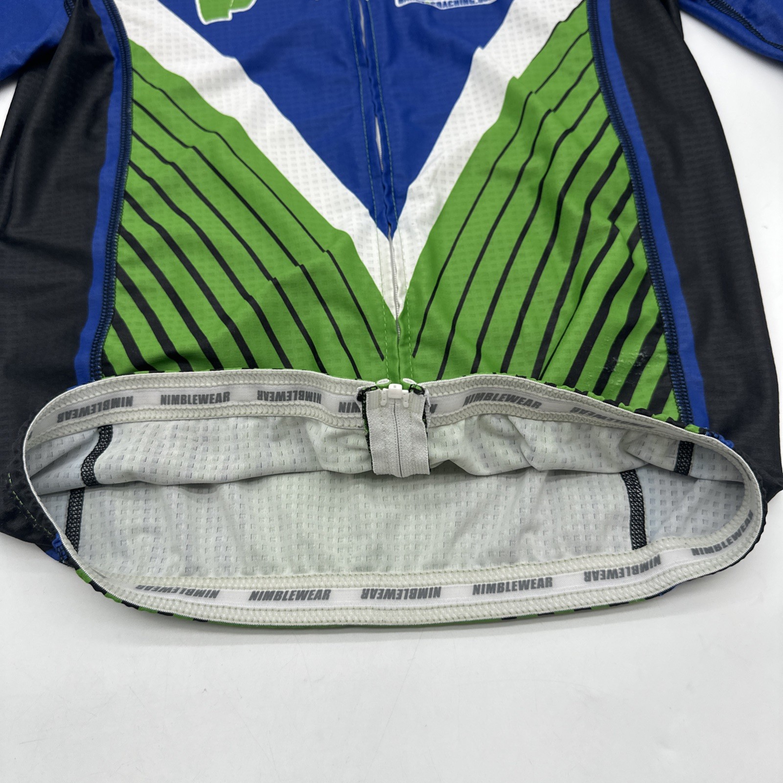 Nimblewear Cyclin Jersey Men L Full Zip Promo Multicolor Pocket.#36008