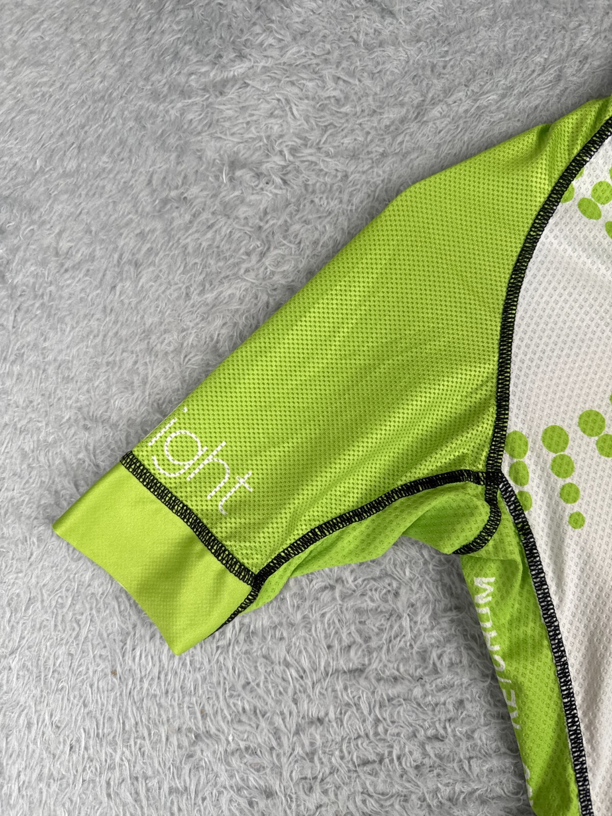 Hincapie Cycling Jersey Adult 2XS XXS Lime Green White Short Sleeve Aspen Colo
