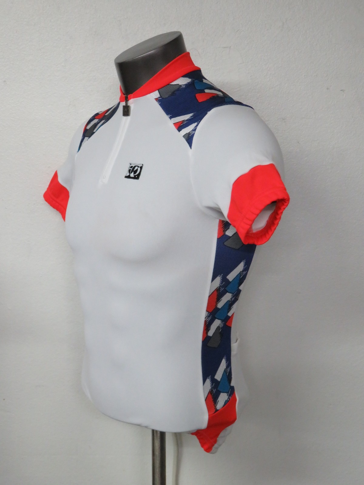 Pearl Izumi Short Sleeve Cycling Jersey Polyester Size 10 1/2 Zip Vintage Retro