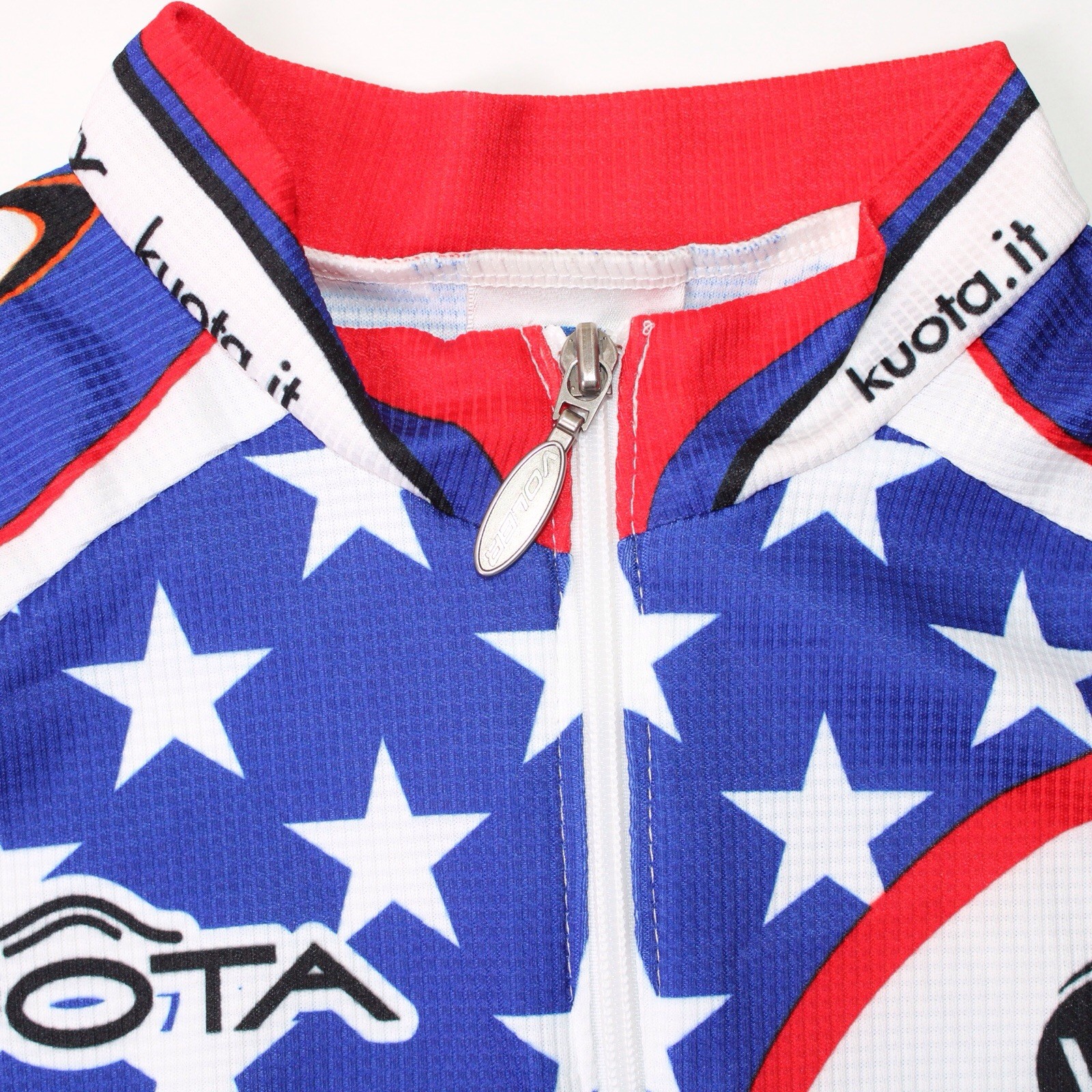 VOLER Cycling Jersey Mens S White Biking 3 Rear Pockets USA Race Raglan Graphics