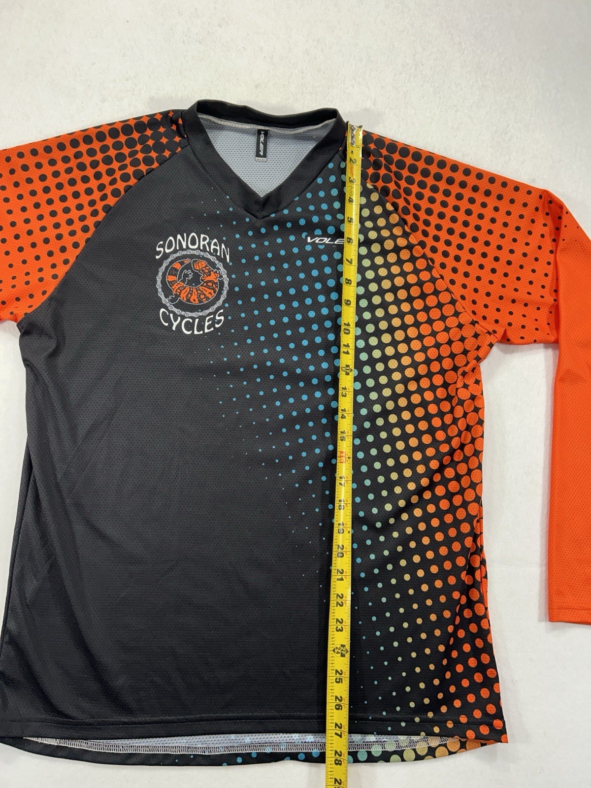 Voler Sonoran Cycles MTB Cycling Jersey L Long Sleeve + XL Gloves Orange EUC