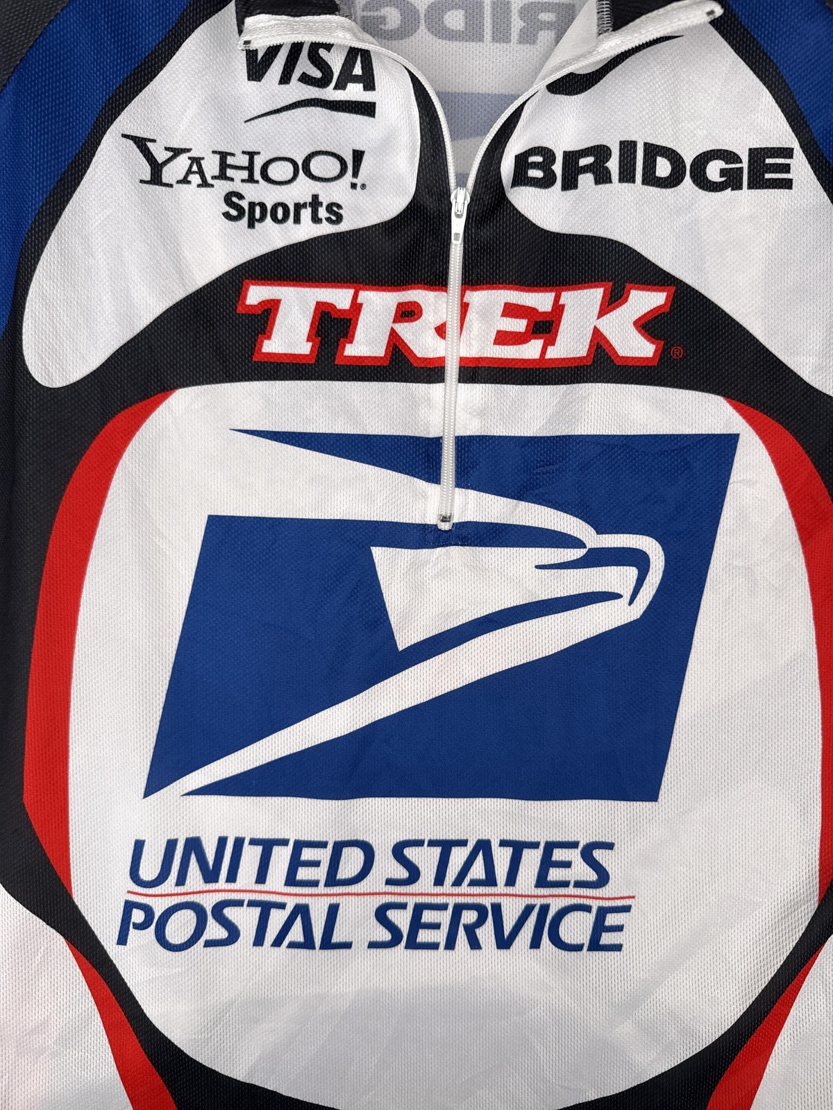 Nike Cycling Jersey Mens Extra Large USPS Trek Team 1/4 Zip Pockets Road Bike