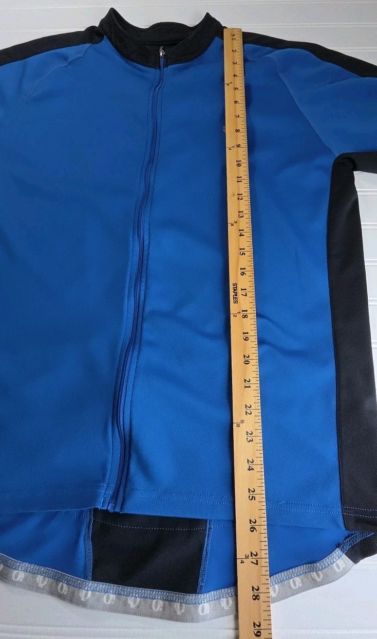 Pearl Izumi Cycling Jersey Men’s XL Blue Black Full Zip Bike Shirt